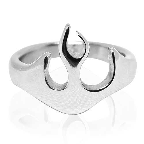 Anillo Inferno Plateado