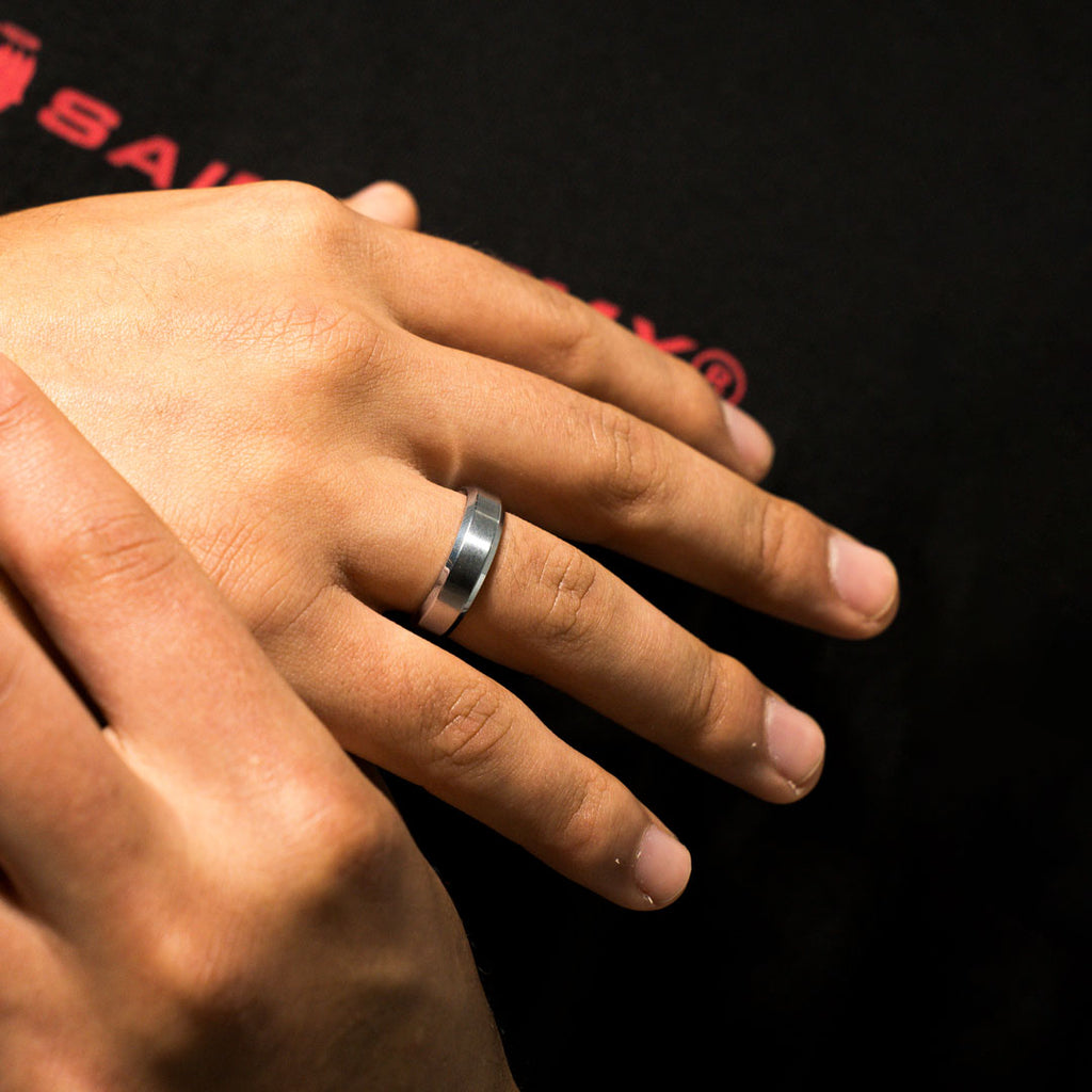 Anillo Minimal 6mm Plateado