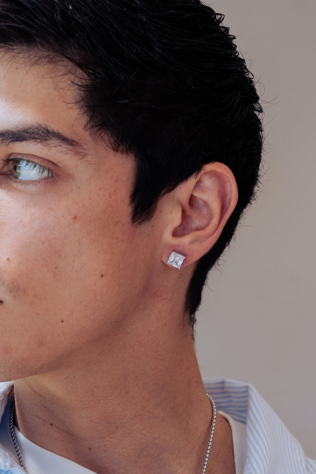 Arete Zircon Cuadrado Plata 925