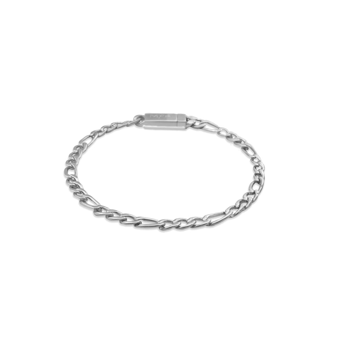 Pulsera Micro Figaro 316L - Plateado