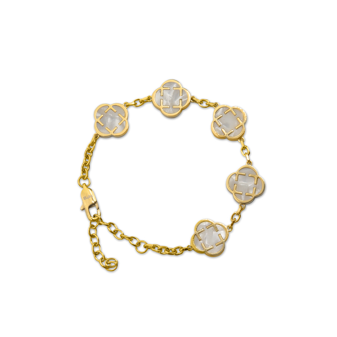 Pulsera Trébol 316L - Dorado PVD
