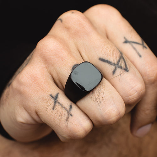Anillo Gemstone Negro