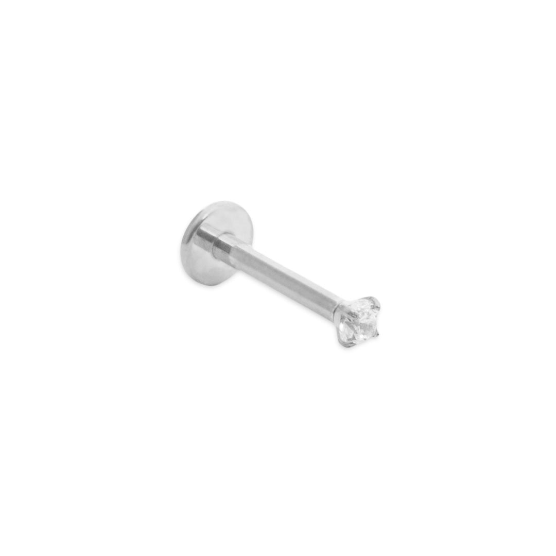 Zircon Piercing Titanio 2mm Labret