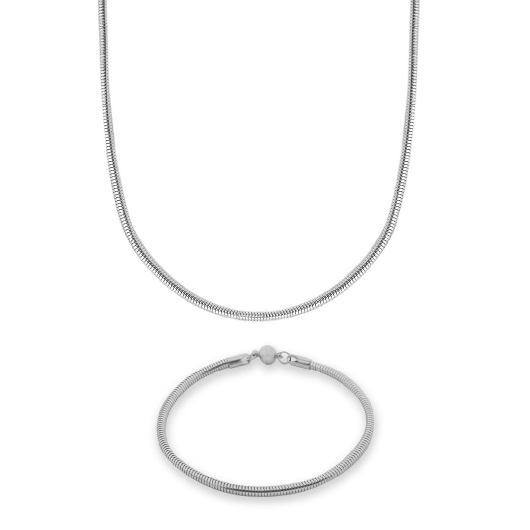 Set Micro Python Collar + Pulsera de Acero