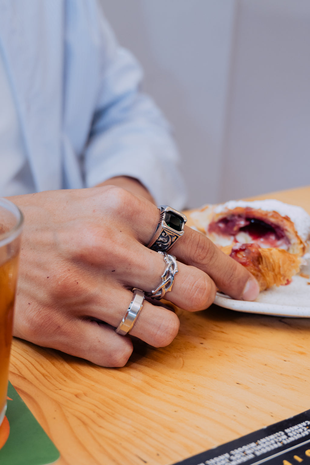 Set de 3 Anillos Ónix y Espinas