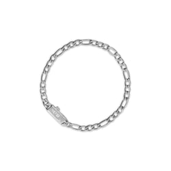 Pulsera Micro Figaro 316L - Plateado