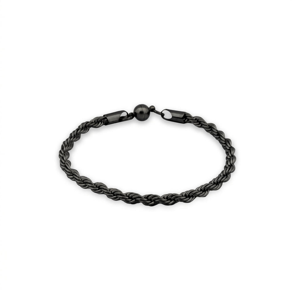 Pulsera Rope  316L - Negro PVD (1)