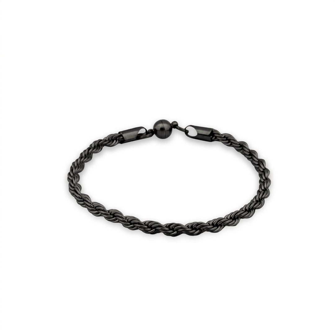 Pulsera Rope  316L - Negro PVD (1)