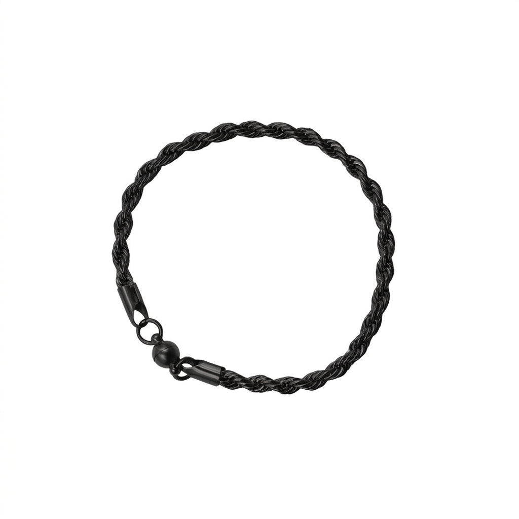 Pulsera Rope  316L - Negro PVD (2)