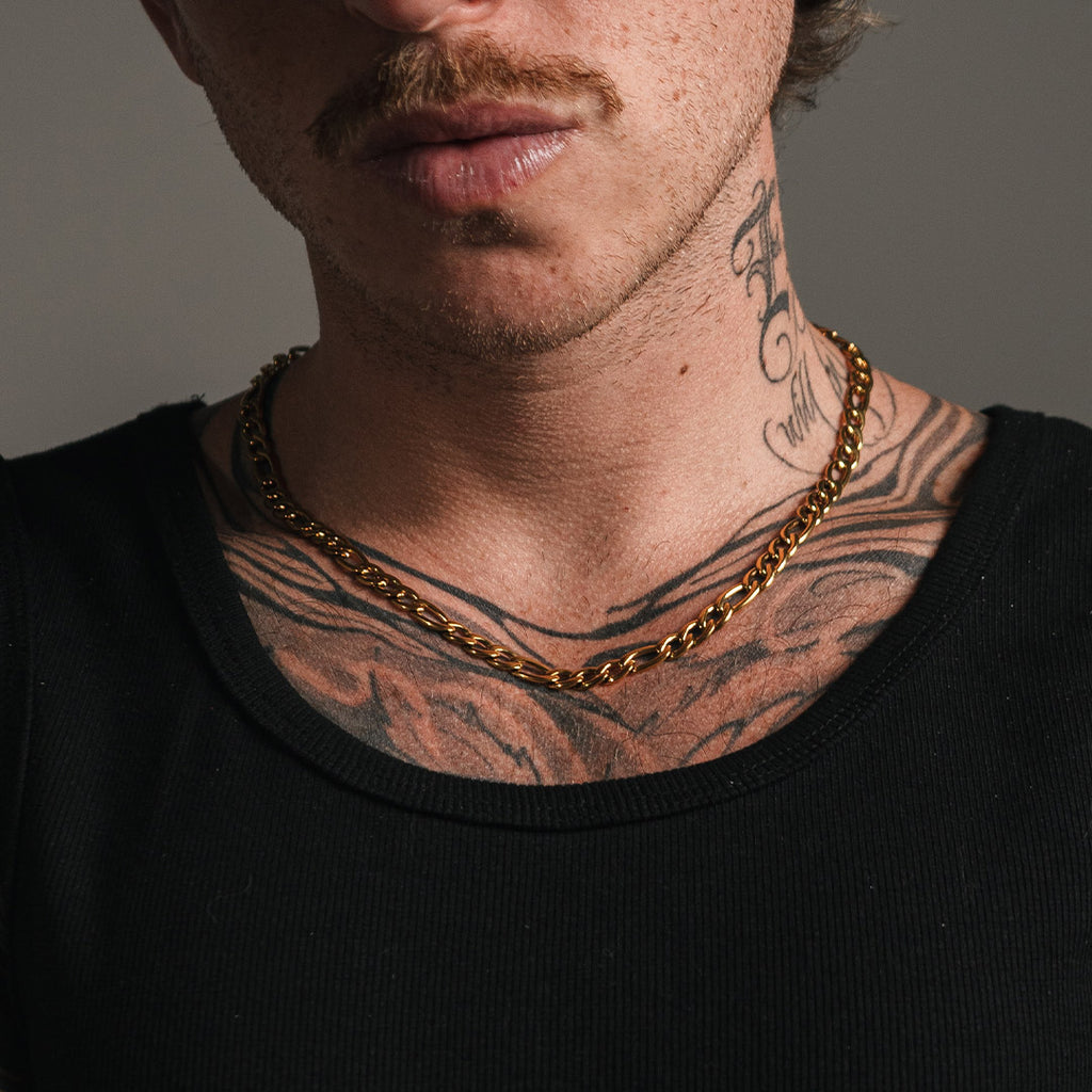 Collar Figaro Dorado 316L PVD (4)