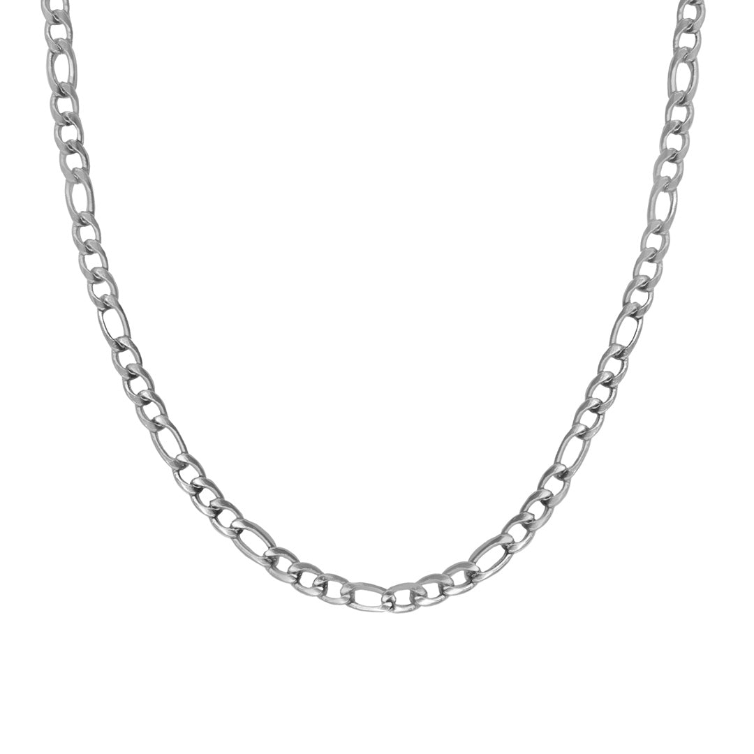 Collar Figaro Plateado 316L (1)