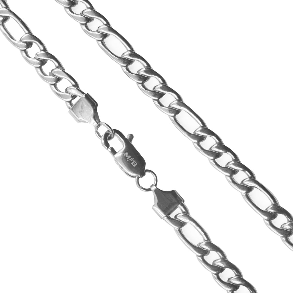 Collar Figaro Plateado 316L (2)