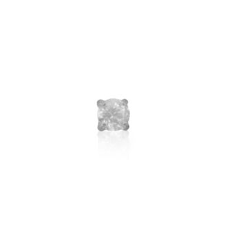 Piercing Zircon 2MM Labret G23 plateado 1
