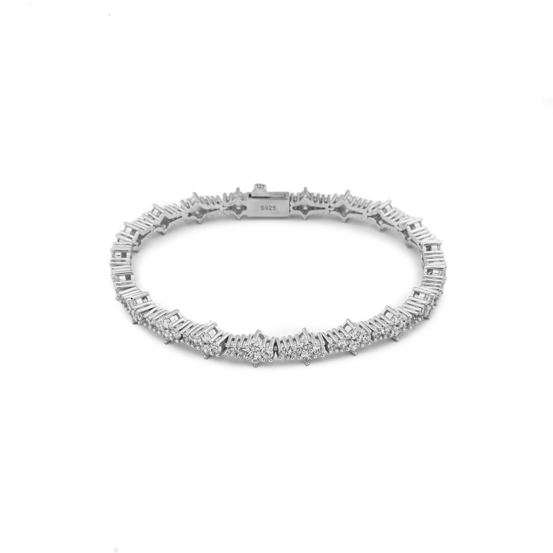 Pulsera tennis de plata para hombres