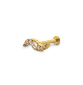 Ninja Piercing Titanio Labret Dorado (2)