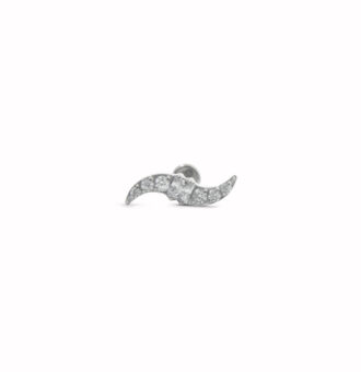 Ninja Piercing Titanio Labret Plateado (2)