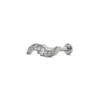 Ninja Piercing Titanio Labret Plateado