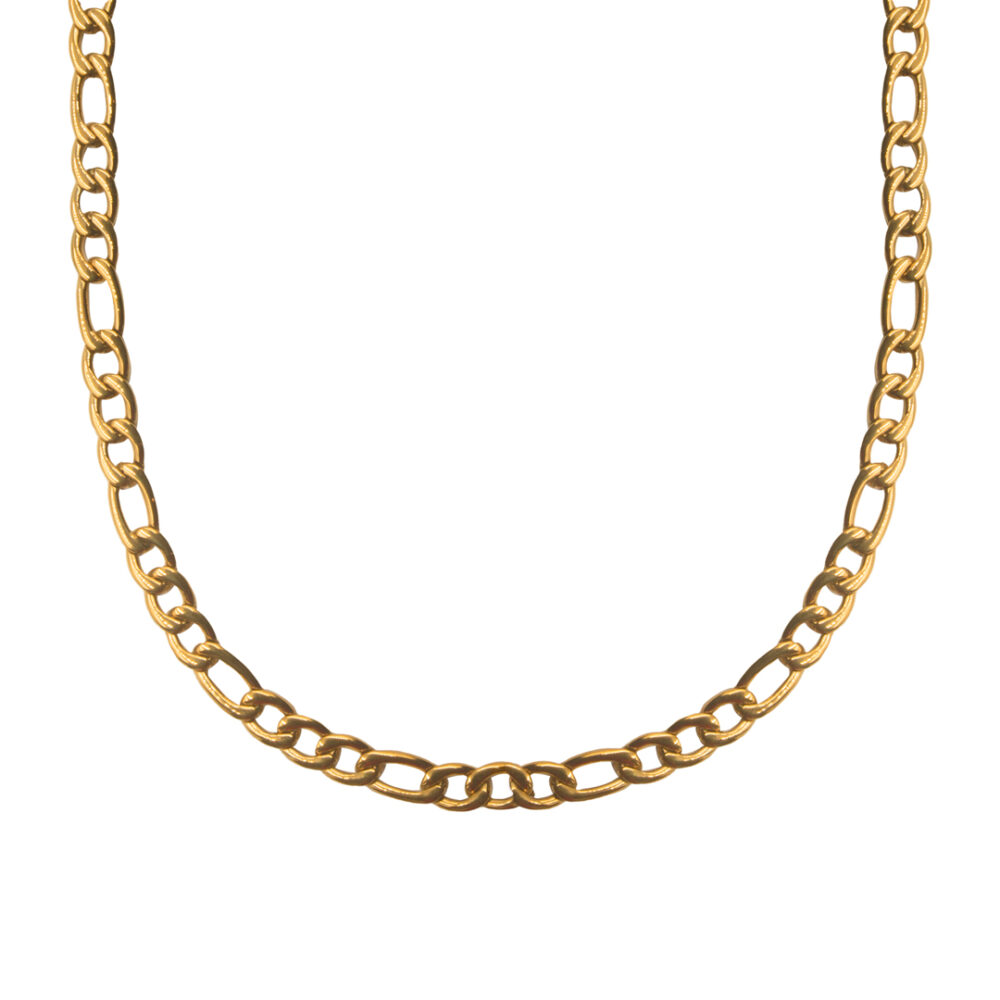 Collar Figaro acero PVD dorado 316L