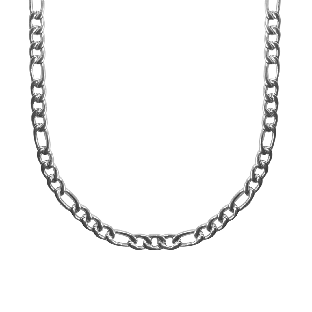 Collar Figaro acero plateado 316L