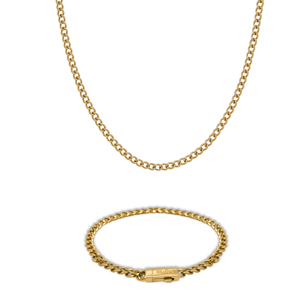 Collar y pulsera micro lomo de corvina de acero 316L