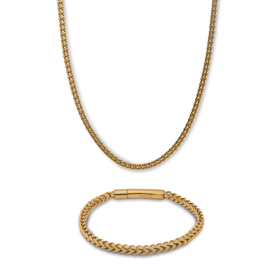 Collar y pulsera Franco espiga de acero 316L